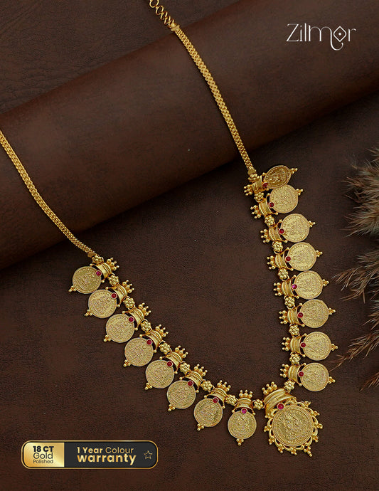 18K Gold Plated Kaashu Lakshmi Coin Necklace - ZS1012609