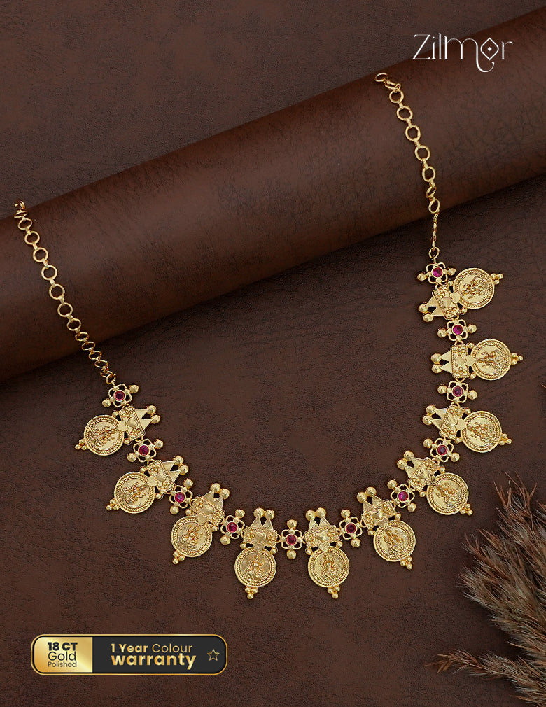 18K Gold Plated Kaashu Lakshmi Coin Necklace - ZS1012792