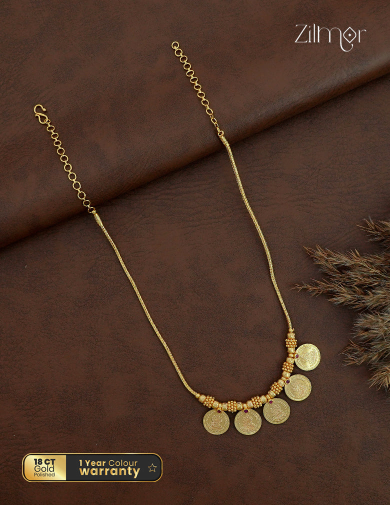 18K Gold Plated Kaashu Lakshmi Coin Necklace –  ZS1012549