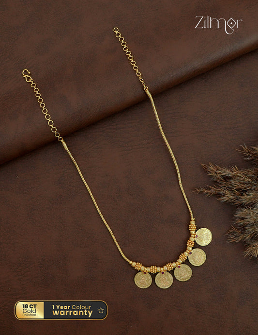 18K Gold Plated Kaashu Lakshmi Coin Necklace –  ZS1012549