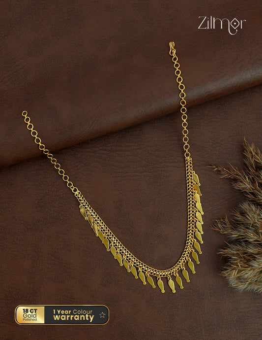18K Gold Plated Kerala Elakka Thali Choker Necklace - ZS1012553