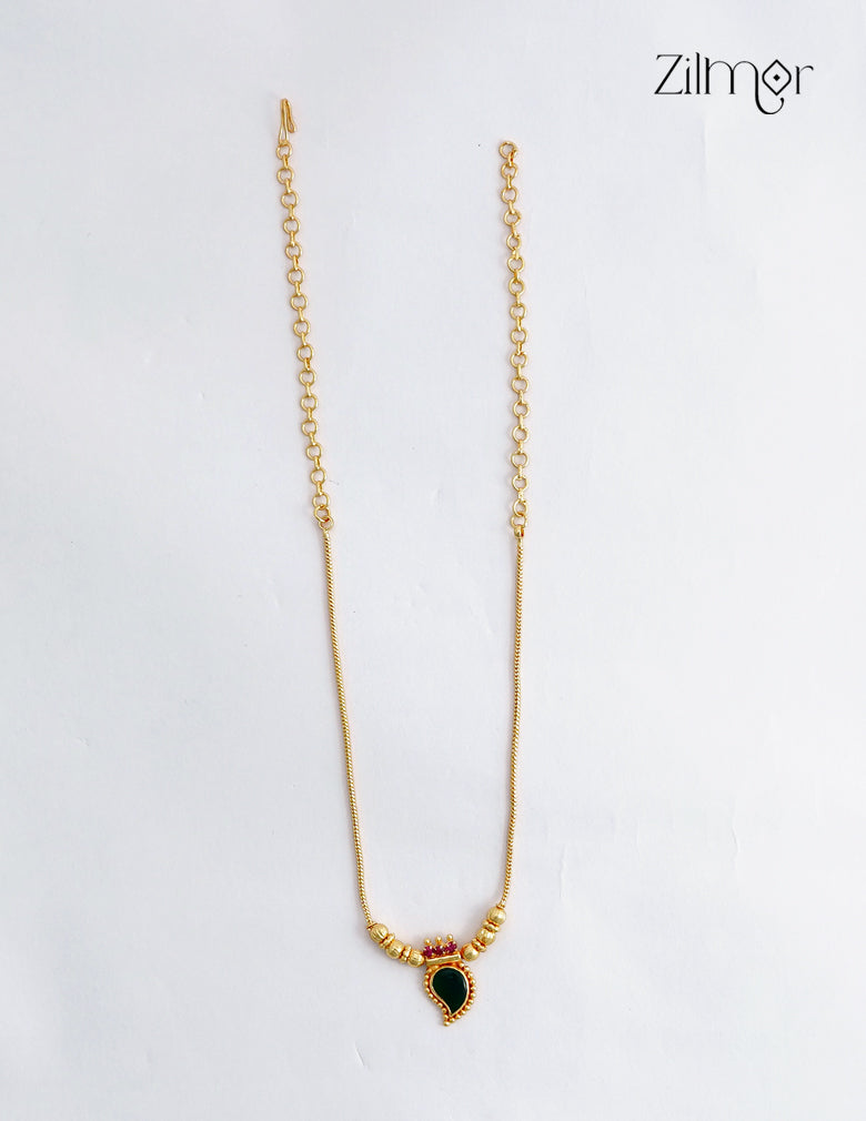 18K Gold Plated Kerala Mango Palakka Necklace - ZG1012488