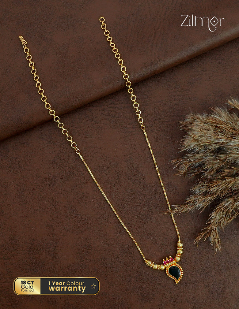 18K Gold Plated Kerala Mango Palakka Necklace - ZG1012488