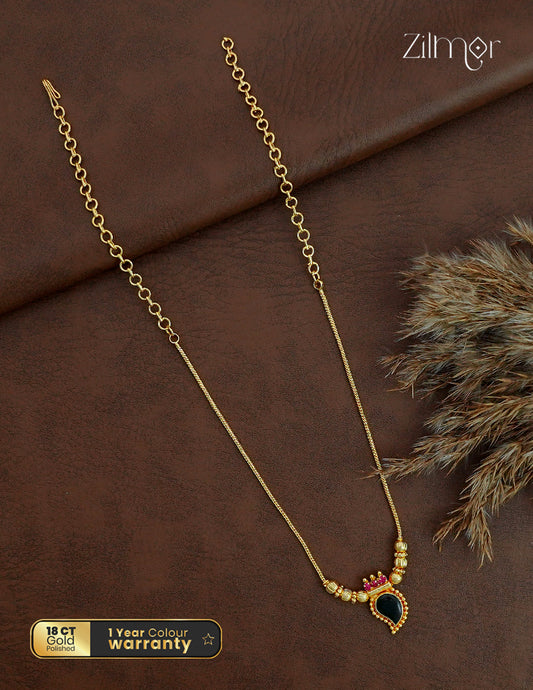 18K Gold Plated Kerala Mango Palakka Necklace - ZG1012488