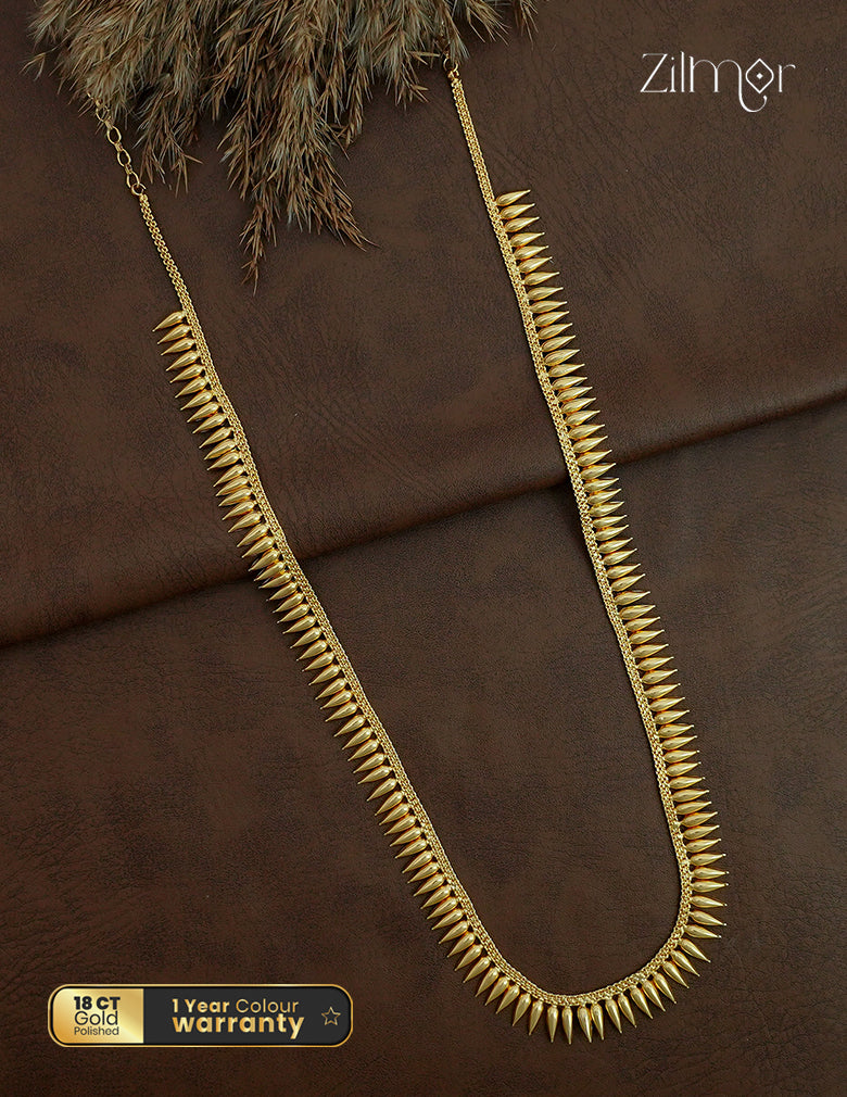 18K Gold Plated Kerala Mullamottu Mala Necklace Set - ZS1012720