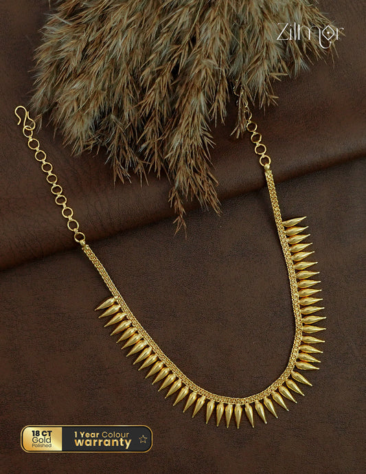 18K Gold Plated Kerala Mullamottu Mala Necklace Set - ZS1012720