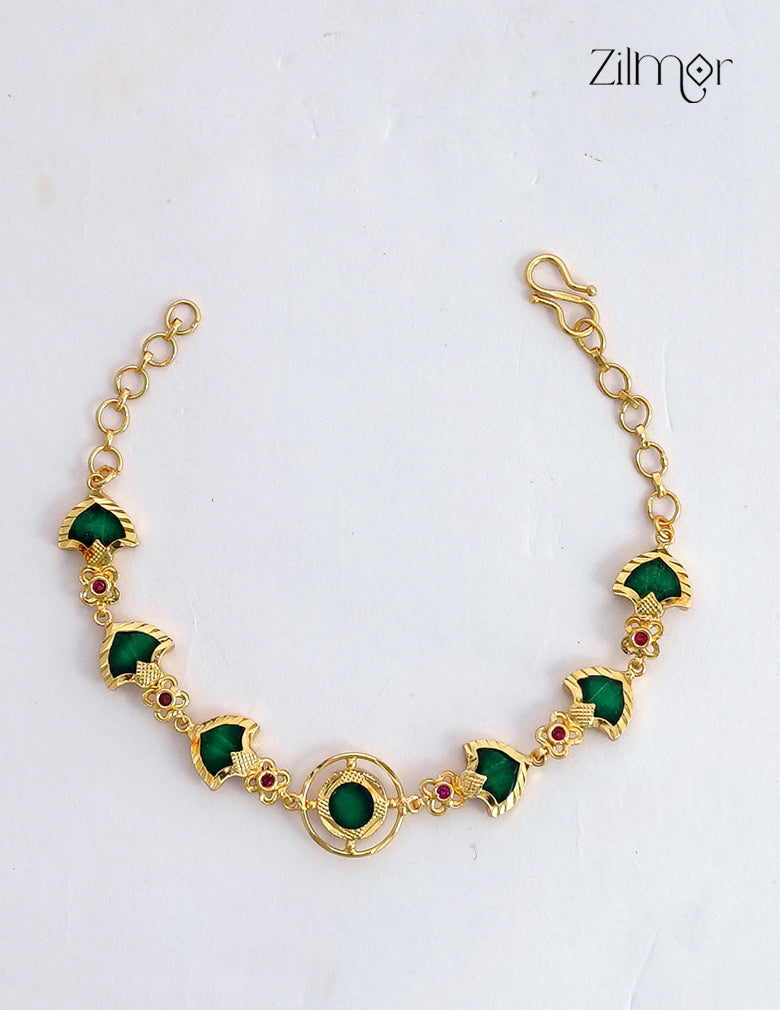 18K Gold Plated Kerala Palakka Bracelet - PP1012578