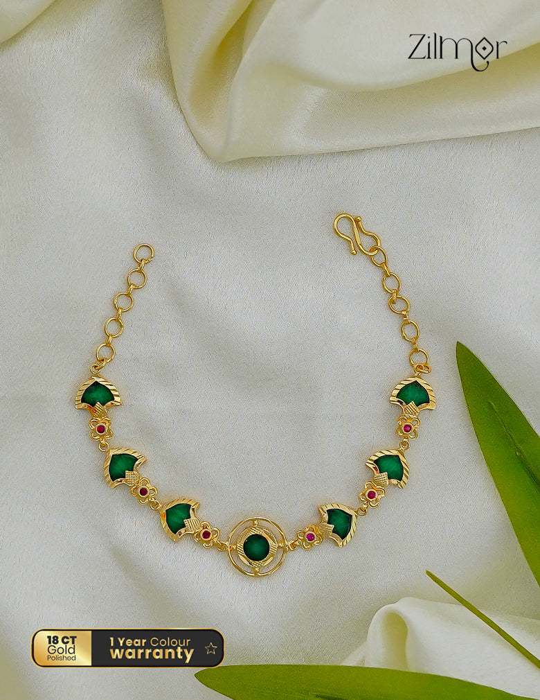 18K Gold Plated Kerala Palakka Bracelet - PP1012578