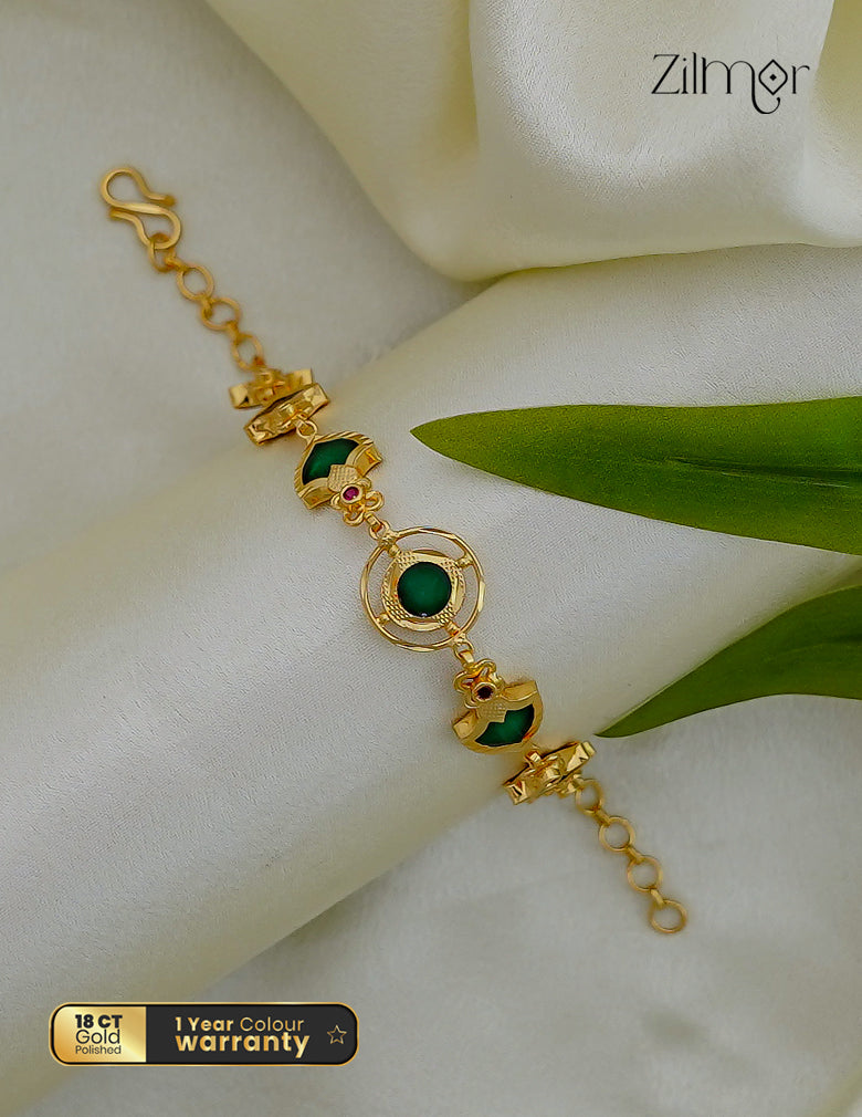 18K Gold Plated Kerala Palakka Bracelet - PP1012578