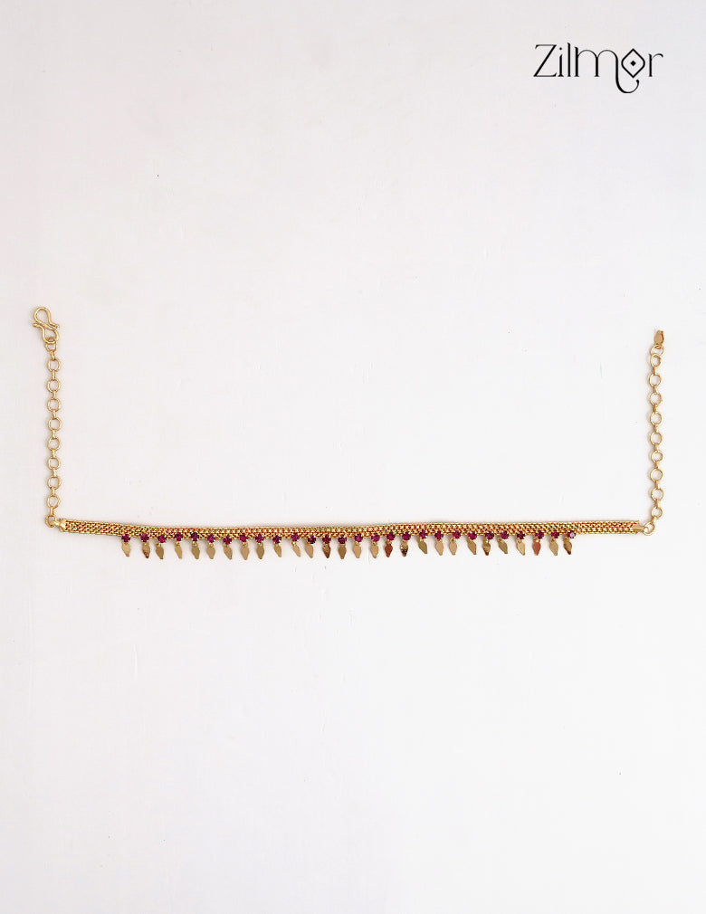 18K Gold Plated Kerala Style ElakkaThali Choker Necklace - ZS1012414