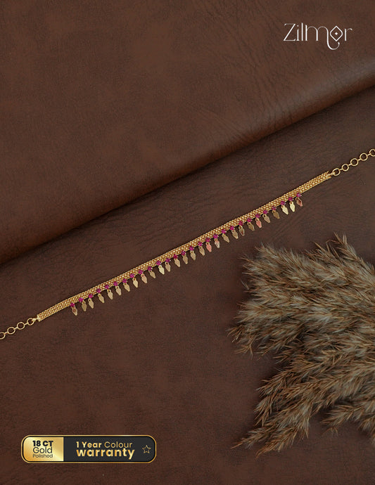 18K Gold Plated Kerala Style Elakka Thali Choker Necklace - ZS1012414