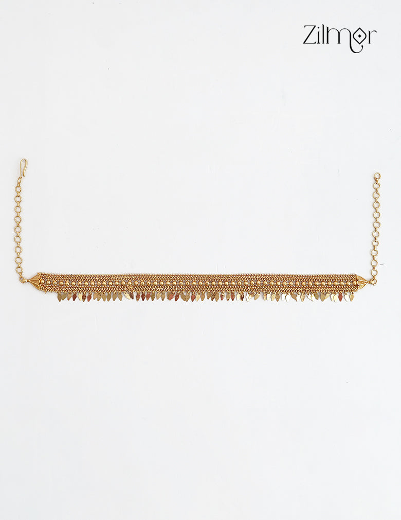 18K Gold Plated Kerala Style ElakkaThali Choker Necklace - ZS1012415