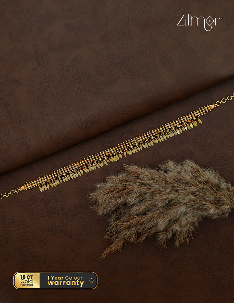 18K Gold Plated Kerala Style Elakkathali Choker Necklace - AC1012624