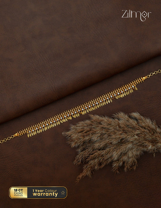 18K Gold Plated Kerala Style Elakkathali Choker Necklace - AC1012624