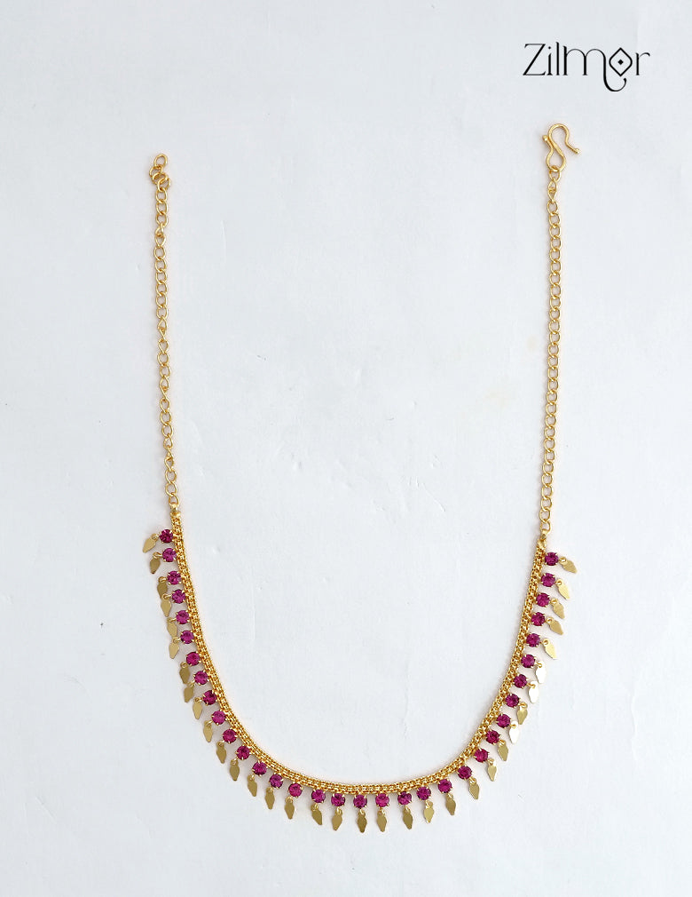 18K Gold Plated Kerala Style Elakkathali Choker Necklace - AG1012610