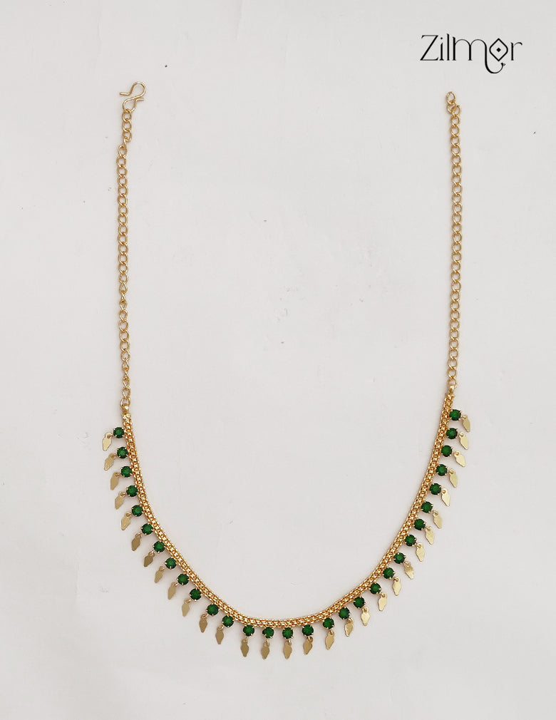 18K Gold Plated Kerala Style Elakkathali Choker Necklace - AG1012610