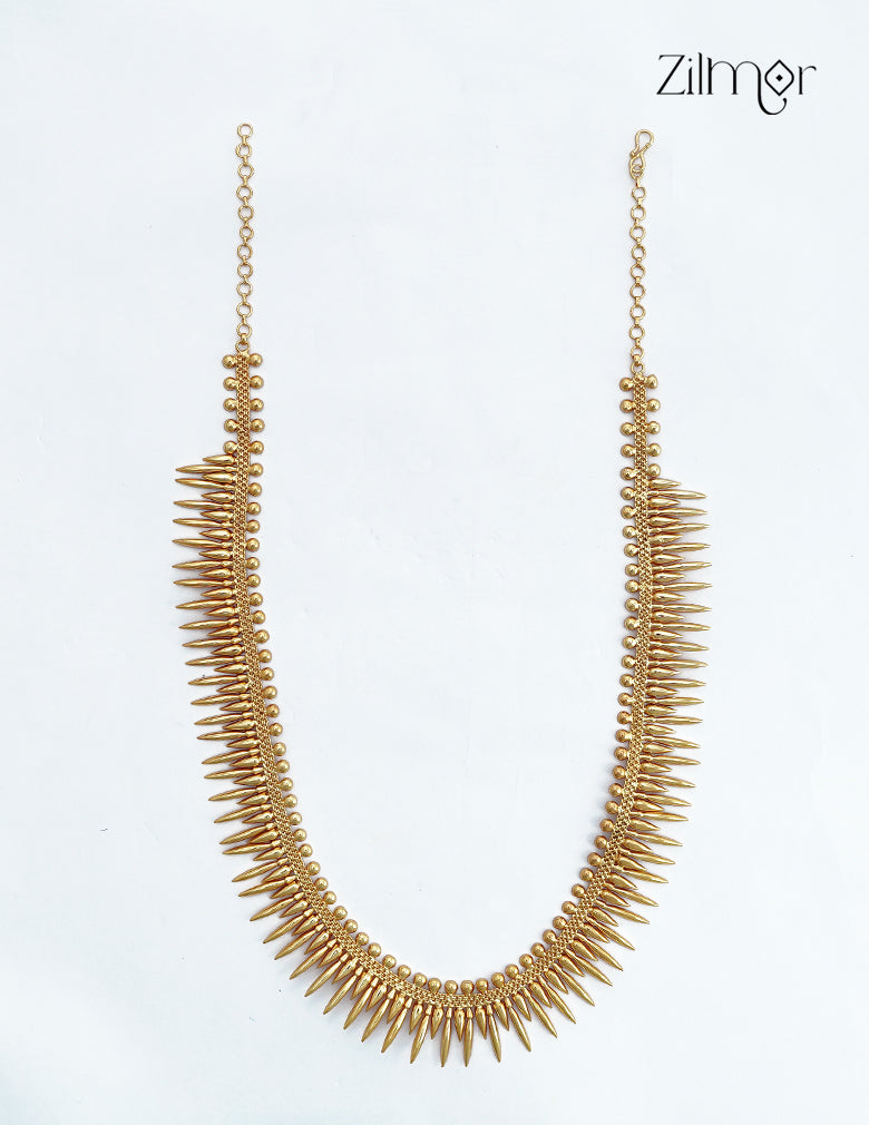 18K Gold Plated Kerala Style Mullamottu Mala Choker Necklace - ZG1012489