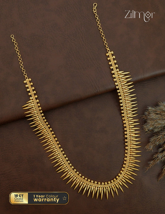 18K Gold Plated Kerala Style Mullamottu Mala Choker Necklace - ZG1012489