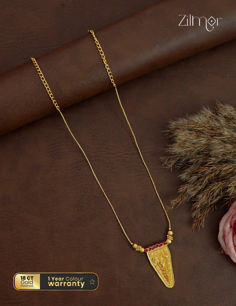 18K Gold Plated Kerala Style Necklace - AG1012508