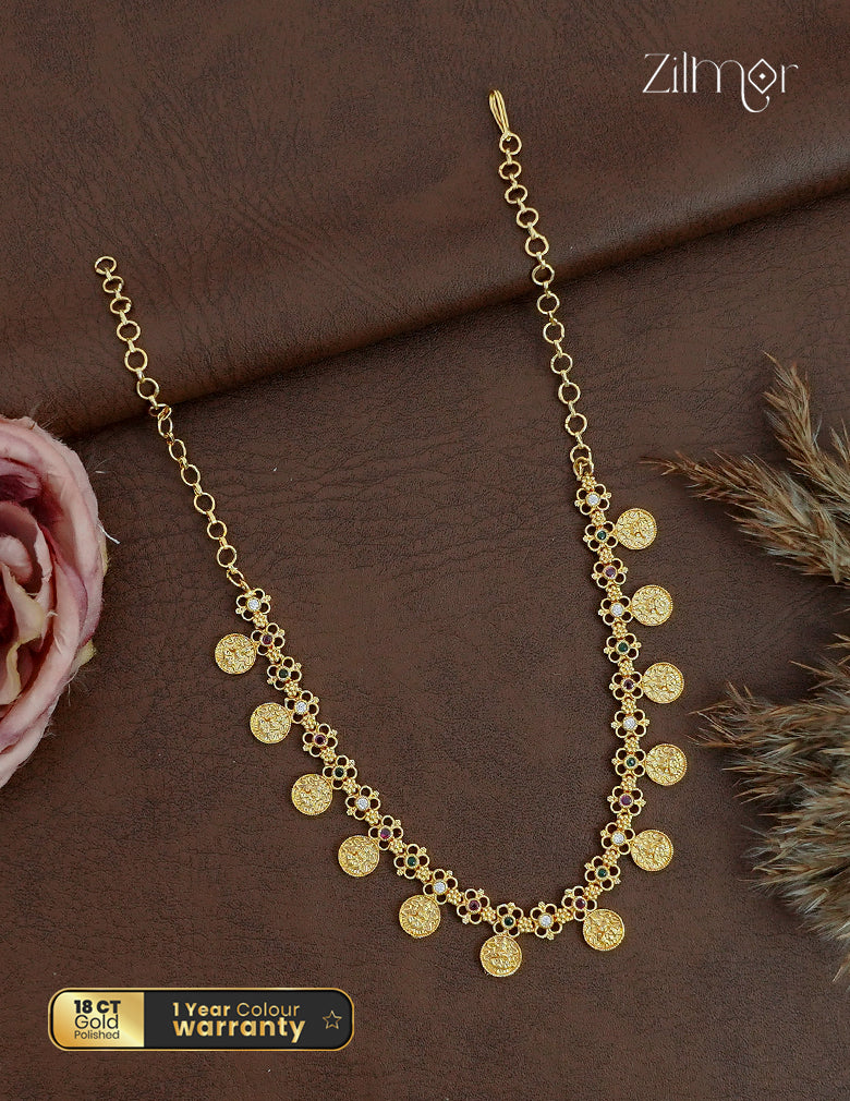 18K Gold Plated Lakshmi Coin Necklace - TR1012522