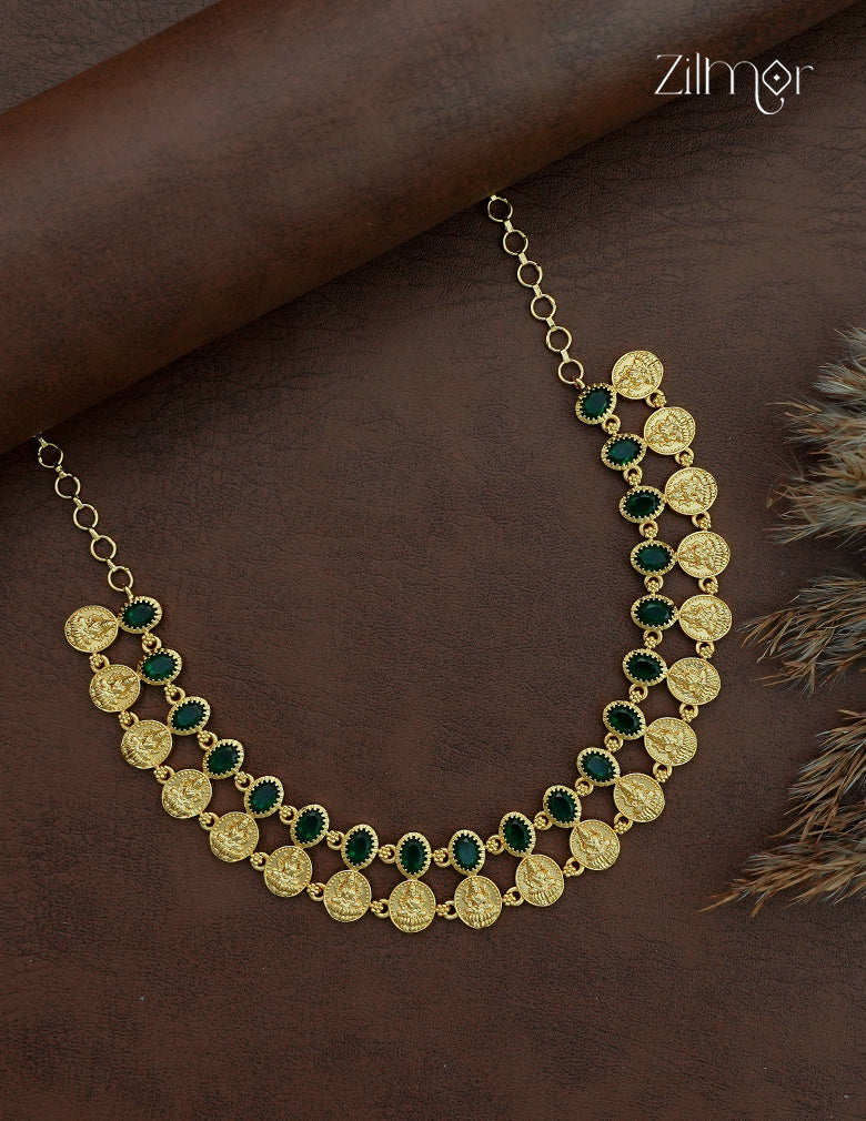 18K Gold Plated Lakshmi Coin Necklace (Color Options) - TR1012461