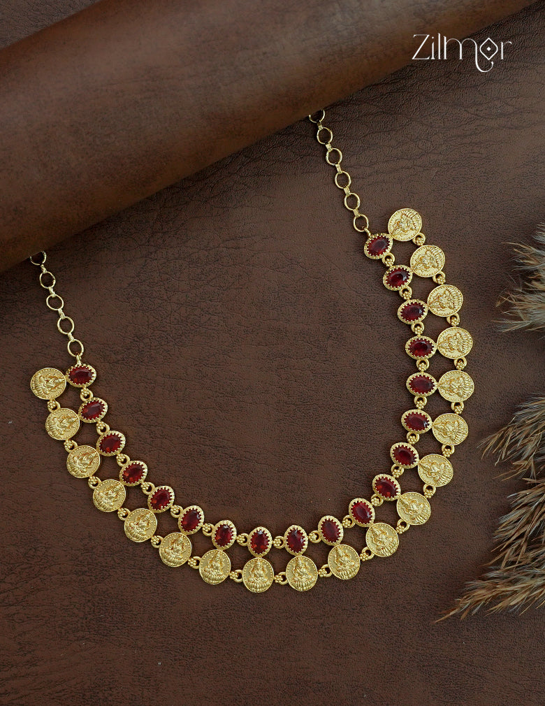 18K Gold Plated Lakshmi Coin Necklace (Color Options) - TR1012461