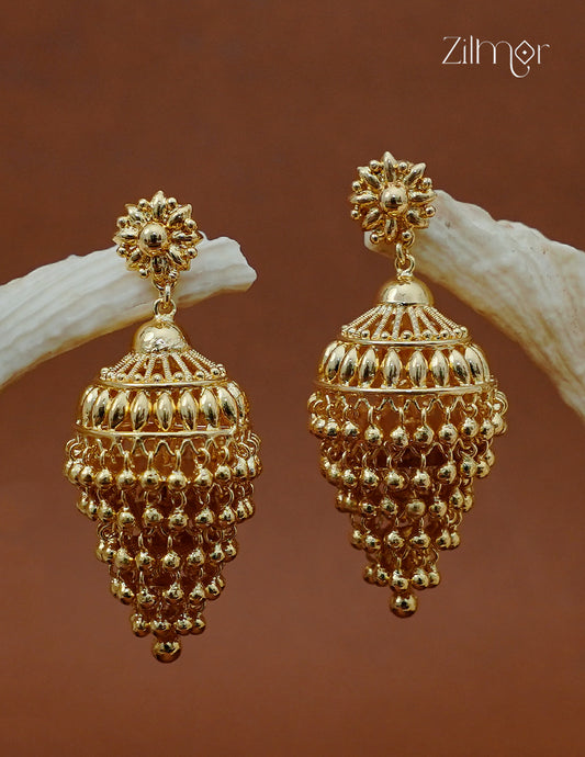18K Gold Plated Layered Jhumka Earrings - PE1012841