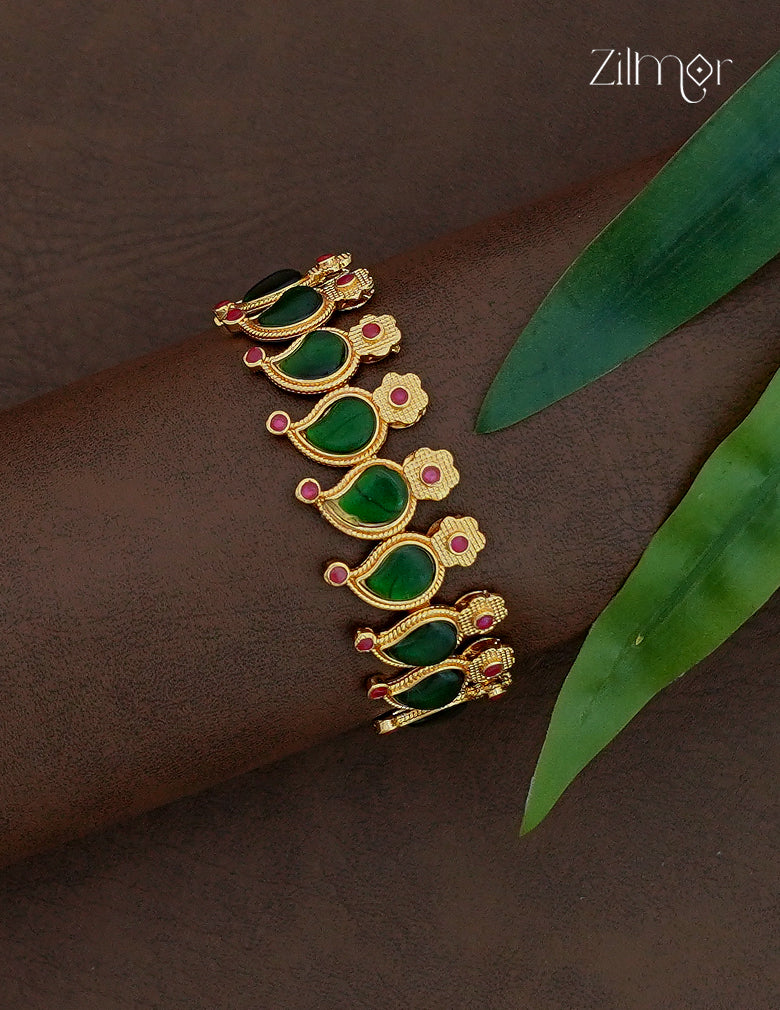 18K Gold Plated Mango Palakka Bridal Bangle - ZS1012455