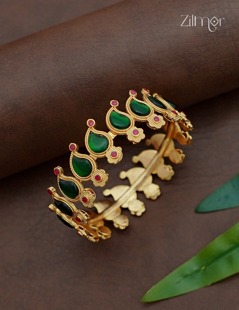18K Gold Plated Mango Palakka Bridal Bangle - ZS1012455