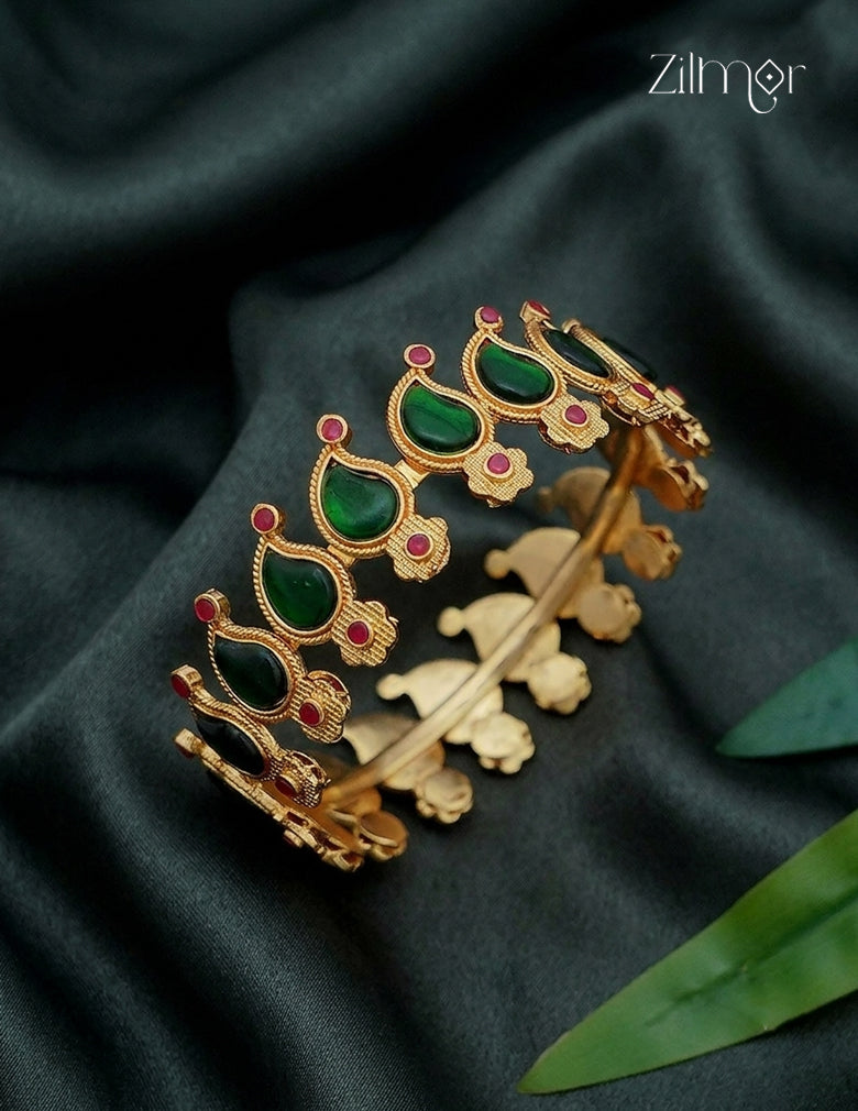 18K Gold Plated Mango Palakka Bridal Bangle - ZS1012455