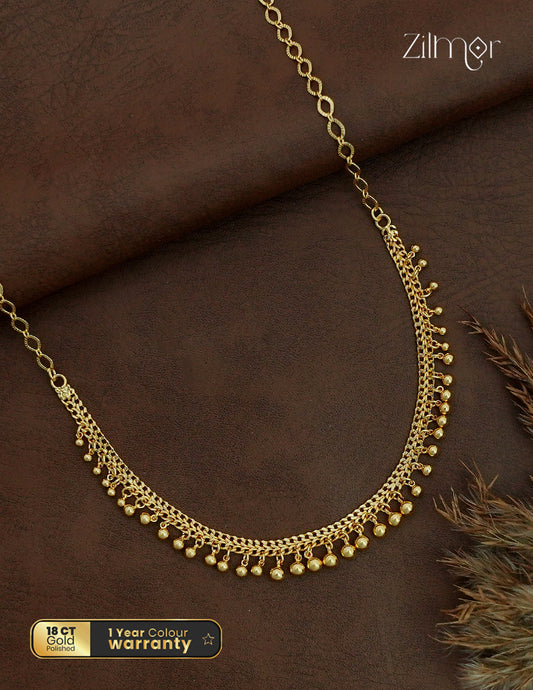 18K Gold Plated Ball Choker Necklace - ZS1012719