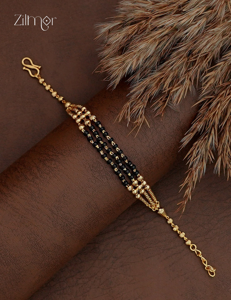 18K Gold Plated Multi-Strand Mangalsutra Bracelet - SG1012825