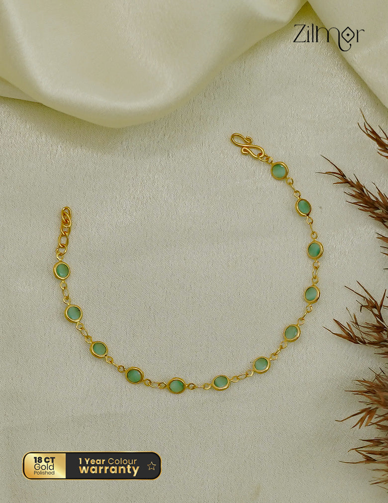 18K Gold Plated Multicolour Stone Bracelet - SK1012605