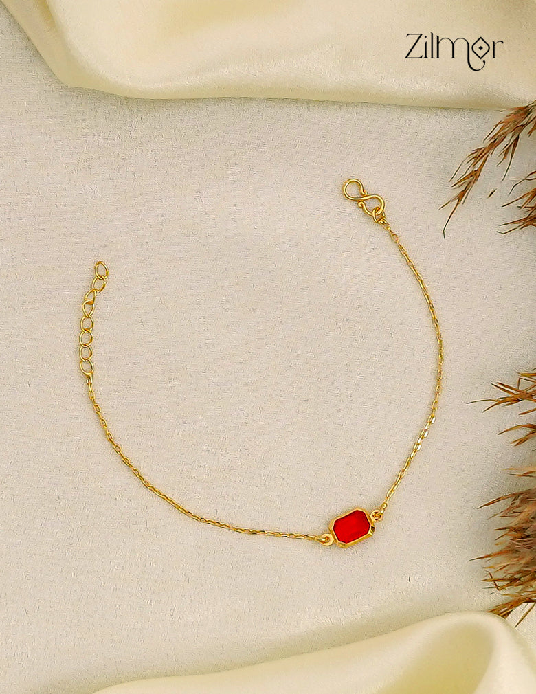 18K Gold Plated Octagonal Stone Bracelet - SK1012602
