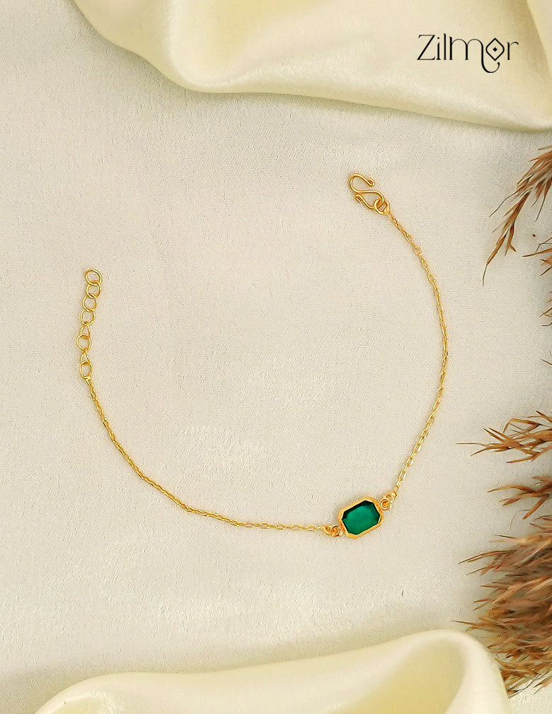 18K Gold Plated Octagonal Stone Bracelet - SK1012602