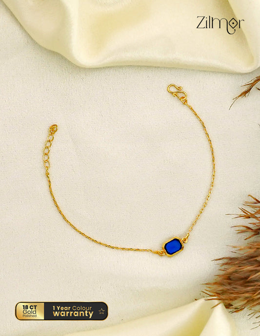 18K Gold Plated Octagonal Stone Bracelet - SK1012602