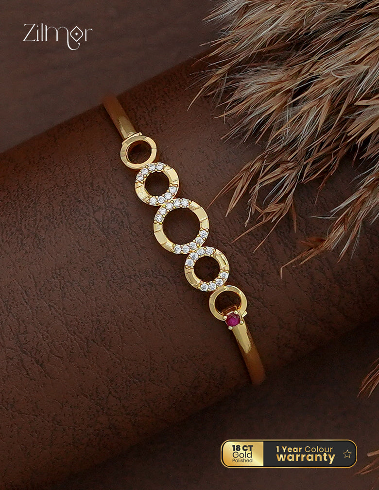 18K Gold Plated Openable Bangle - AD1012803