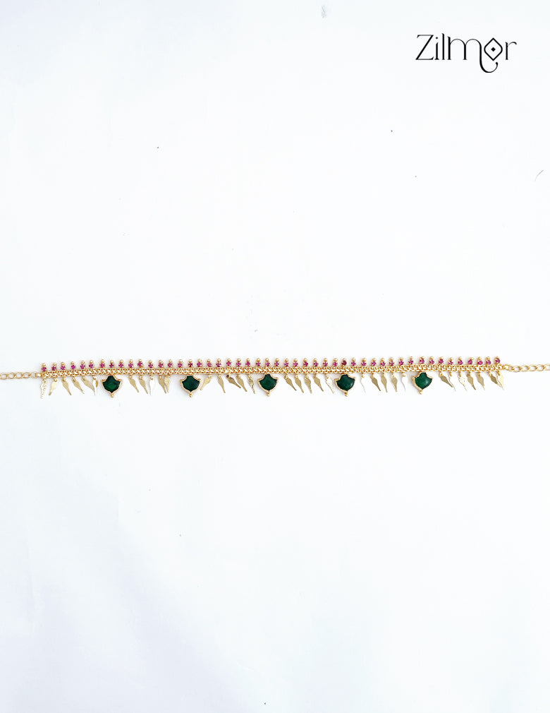 18K Gold Plated Palakka Elakathali Choker Necklace - PE1012785