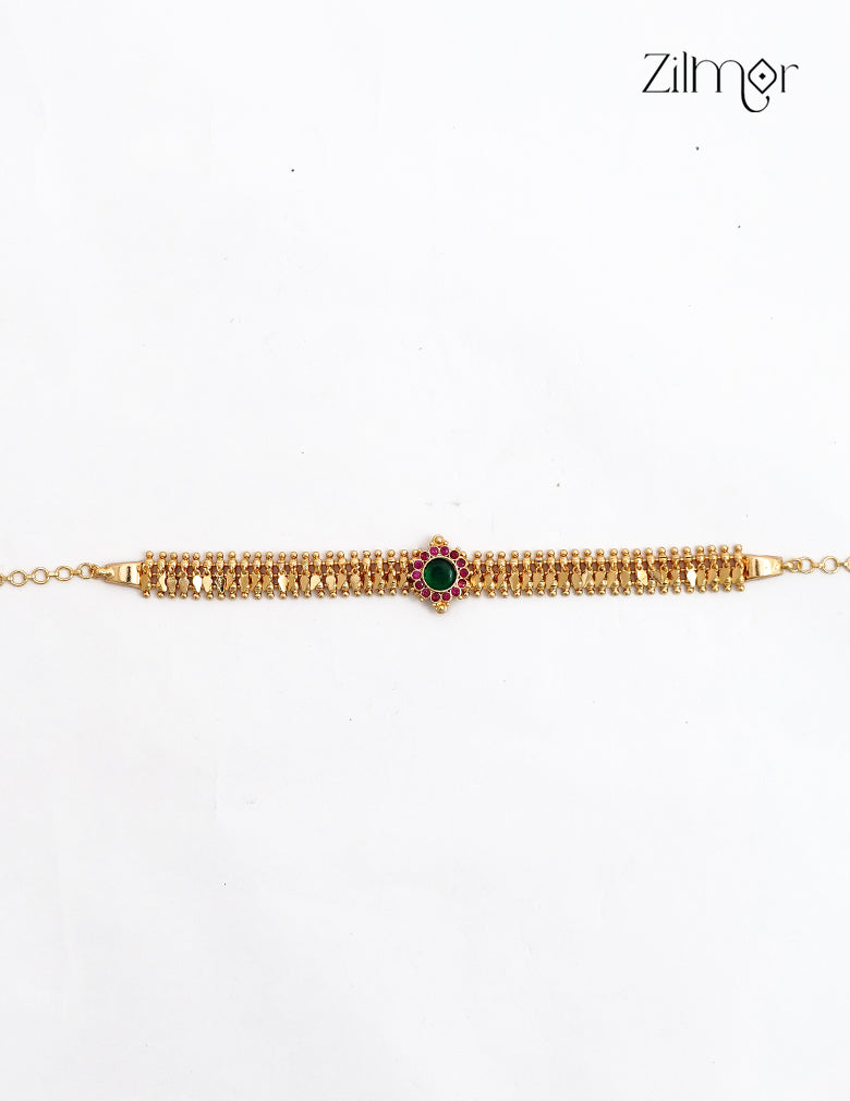 18K Gold Plated Palakka Elakathali Choker Necklace - ZS1012722