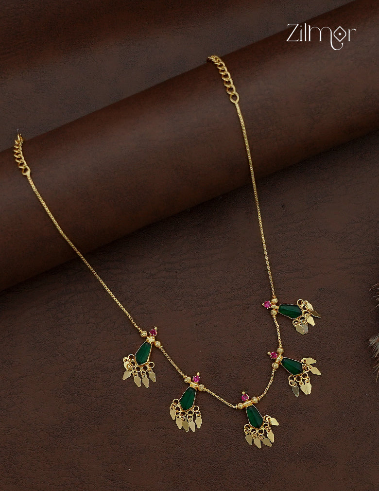 18K Gold Plated Palakka Naga Elakka Thali Choker Necklace – KY1012883
