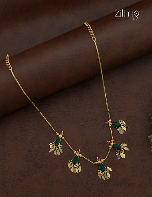 18K Gold Plated Palakka Naga Elakka Thali Choker Necklace – KY1012883