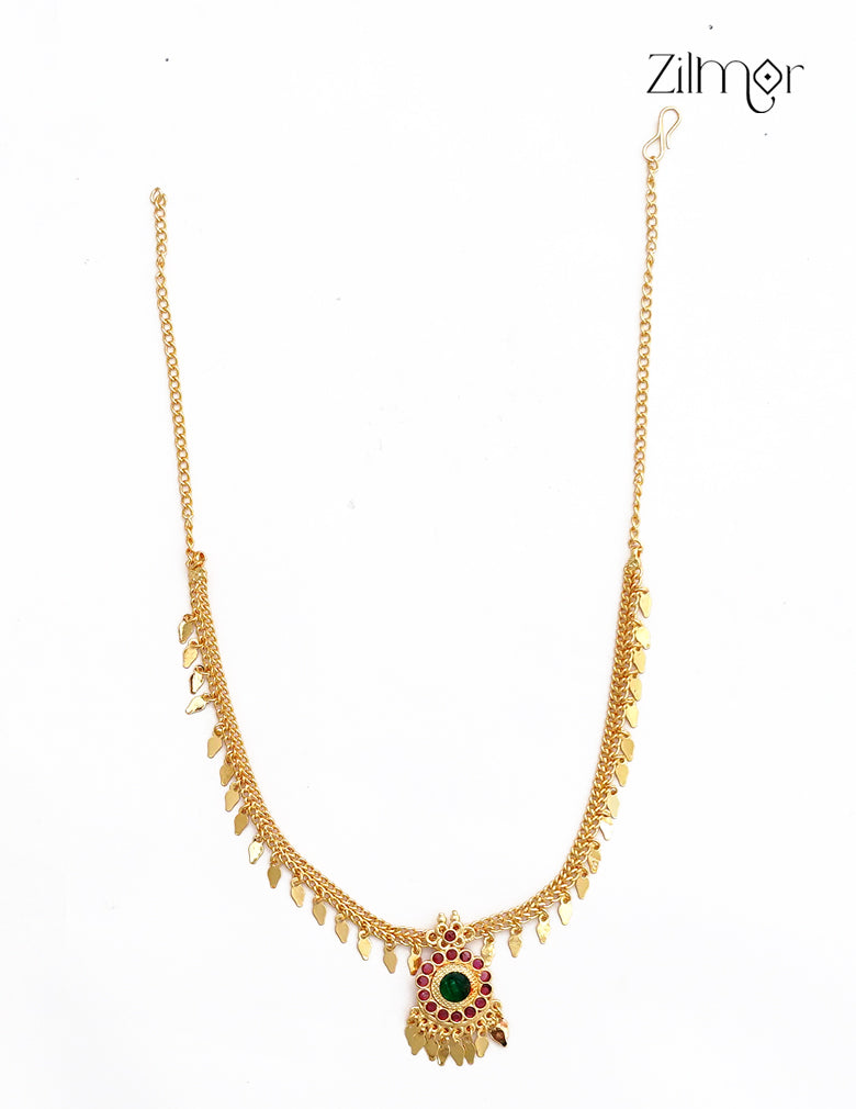 18K Gold Plated Palakka Pendant Elakkathali Choker Necklace  - ZY1012764