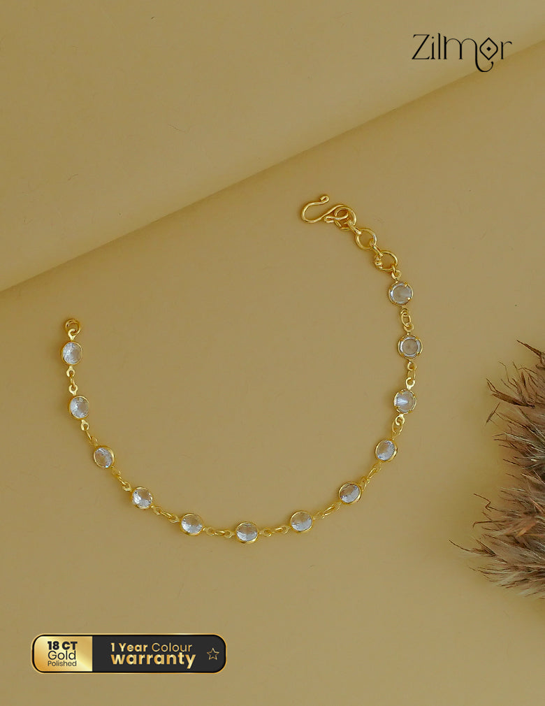 18K Gold Plated Semi Precious Stone Bracelet - KT1012338