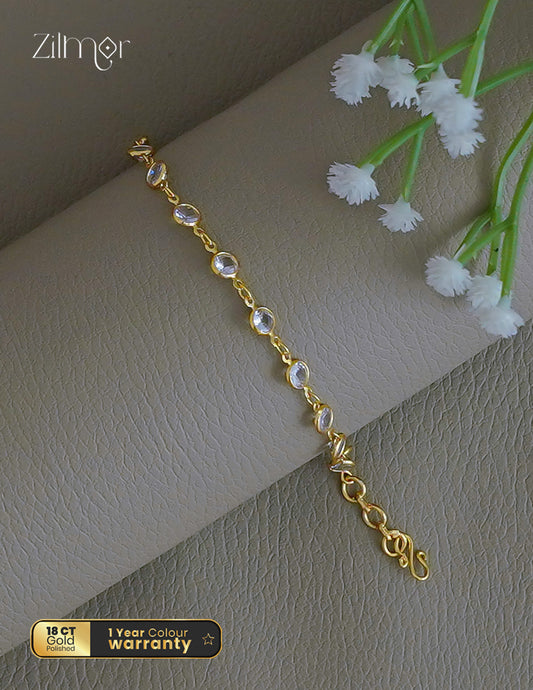 18K Gold Plated Semi Precious Stone Bracelet - KT1012338