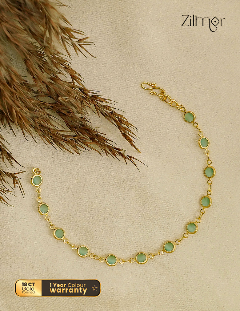 18K Gold Plated Semi Precious Stone Bracelet - KT1012472