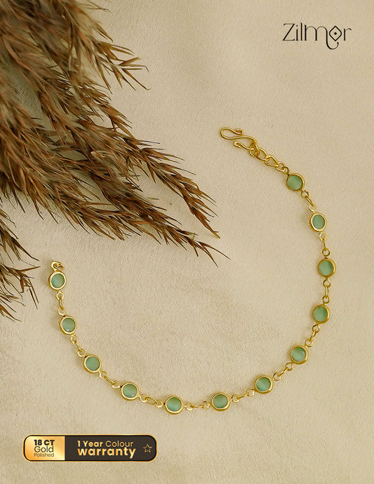 18K Gold Plated Semi Precious Stone Bracelet - KT1012472