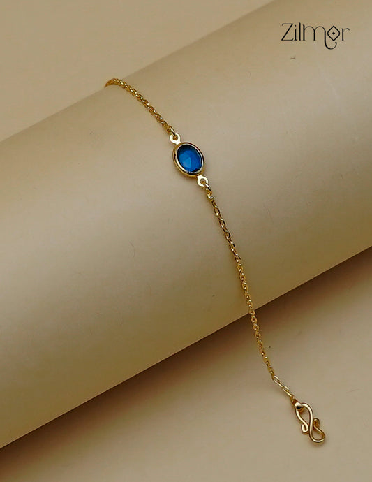 18K Gold Plated Semi Precious Stone Chain Bracelet - KY1013096