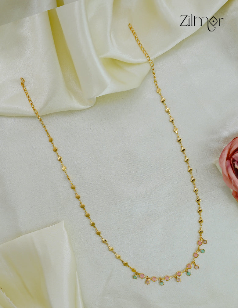 18K Gold Plated Semi Precious Stone Drop Necklace - KY1012569
