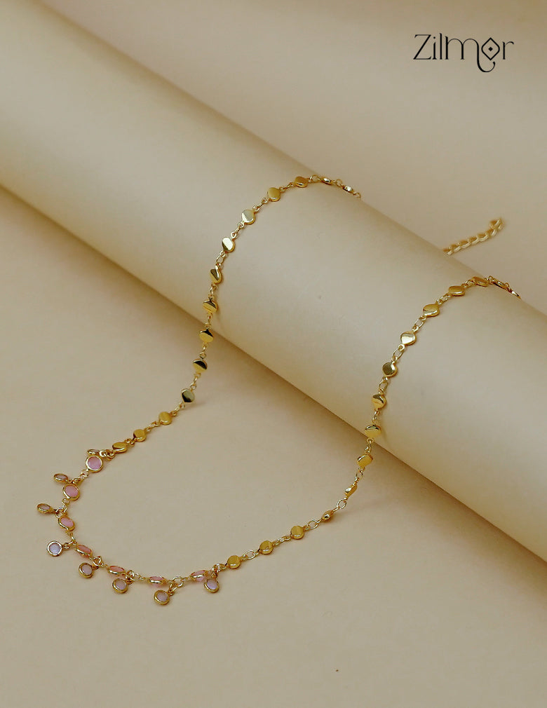 18K Gold Plated Semi Precious Stone Drop Necklace - KY1012569