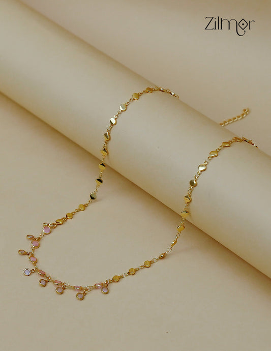 18K Gold Plated Semi Precious Stone Drop Necklace - KY1012569